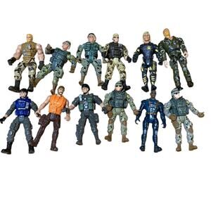 GI Joe & Chap MEI Military Soldiers Action Figures Lot Of 12